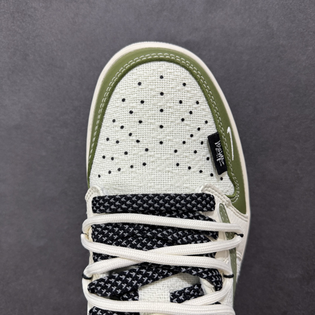 【定制版】Travis Scott x Fragment Design x Air Jordan 1 Low OG SP AJ1 斯图西联名 绿麻抽绳 低帮文化休闲板鞋 DM6868-104