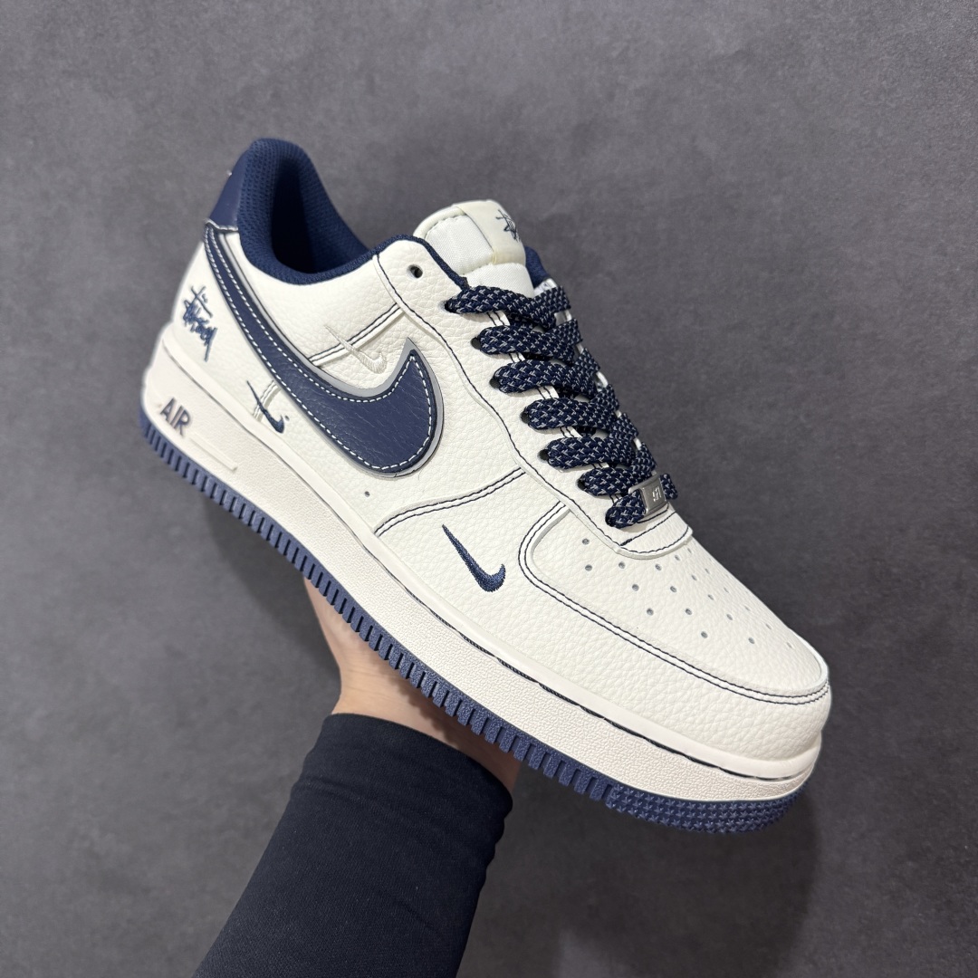 【定制版】Nike Air Force 1'07 Low 斯图西联名 深蓝小三勾 空军一号低帮休闲板鞋 HH7518-061