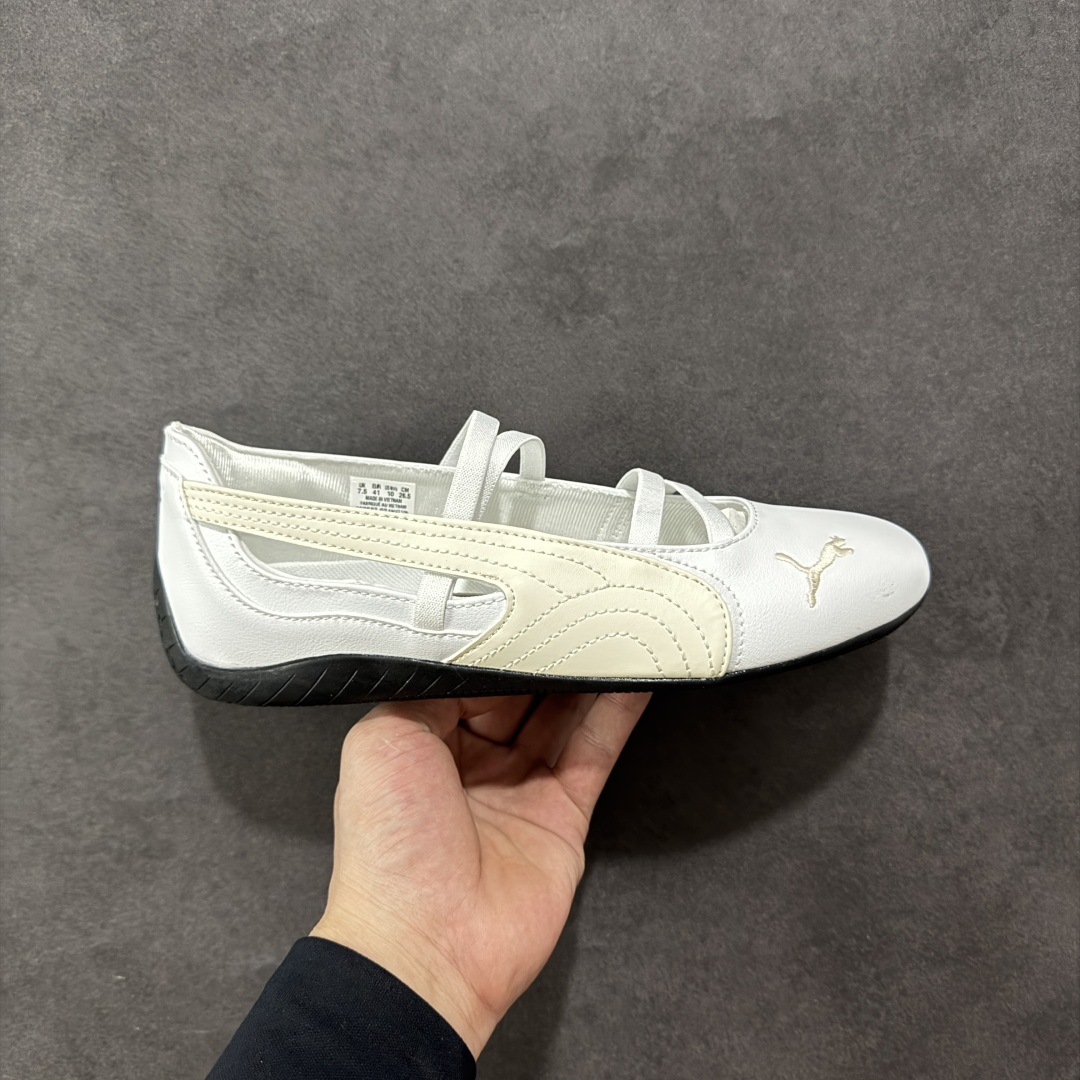【公司级】Puma Speedcat 舒适百搭 低帮 芭蕾鞋 #朴彩英 rose 同款 白色配色甜酷感拉满 低帮设计超显脚踝纤细,上脚轻盈又舒适。不管日常出街还是运动都适配,防滑耐磨超抗造。 尺码:36 37.5 38 38.5 39 40-选品中心
