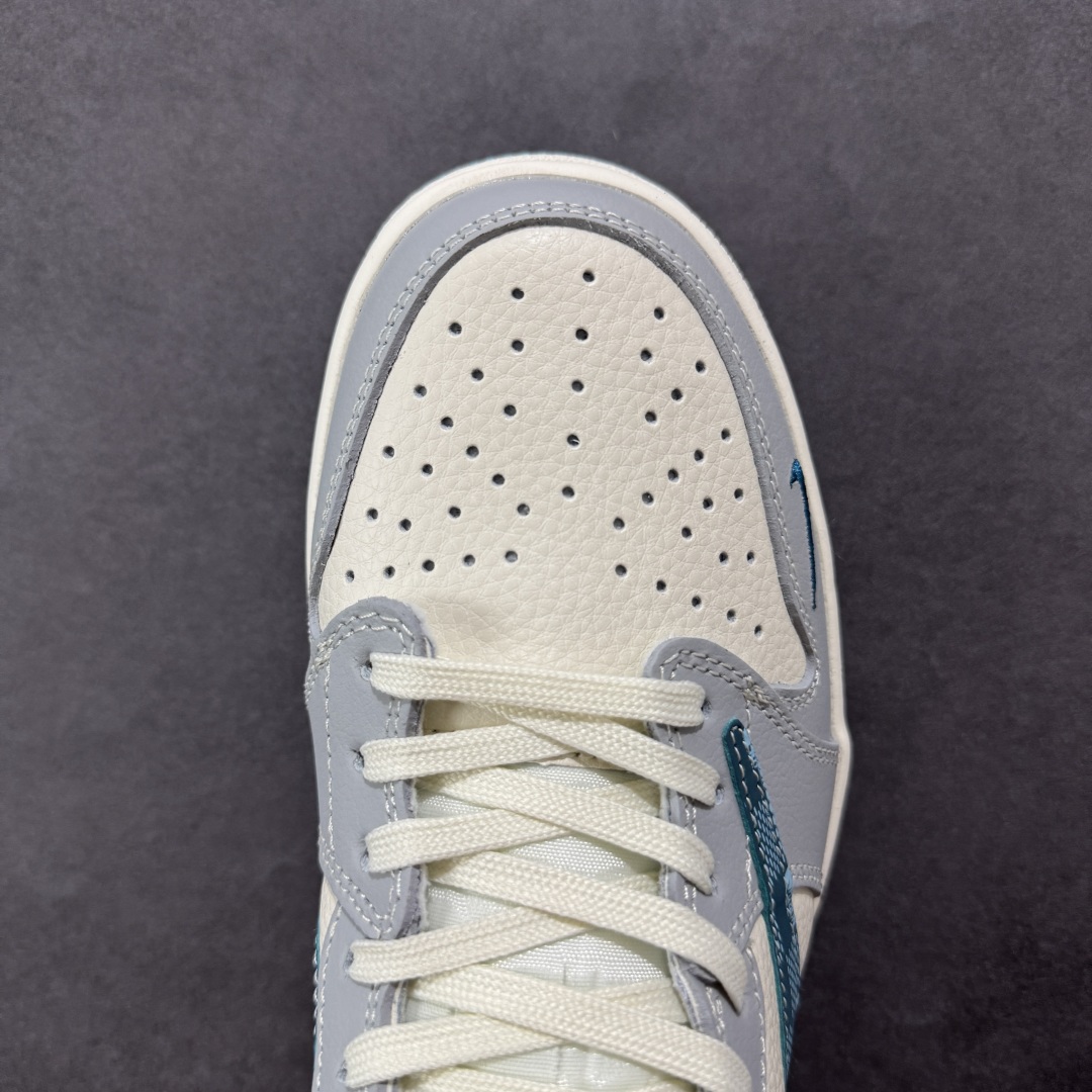 【定制版】Travis Scott x Fragment Design x Air Jordan 1 Low OG SP AJ1 北面联名 青方格勾 低帮文化休闲板鞋 LD2025-026