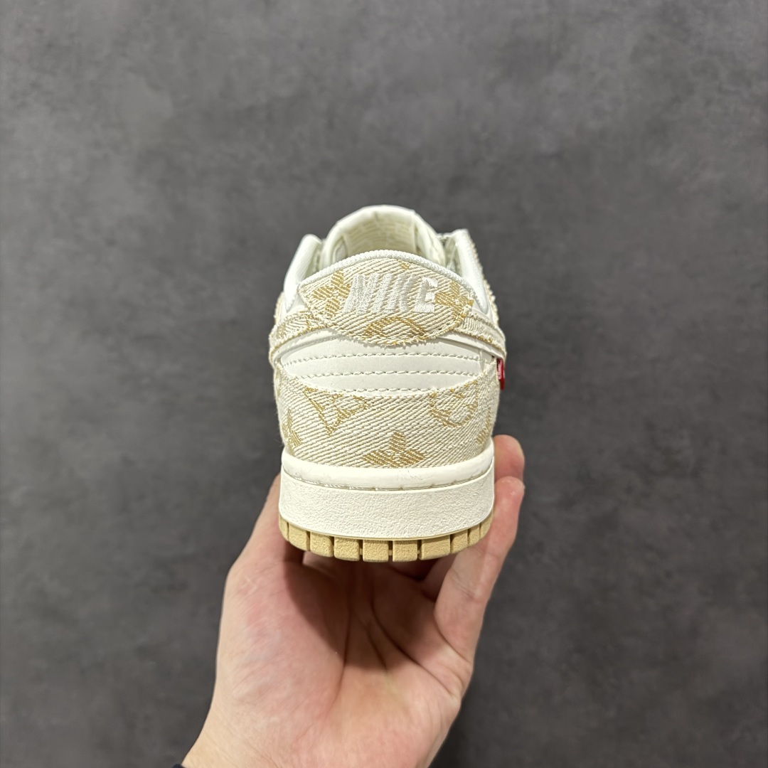 【定制版】Nike SB Dunk Low LV联名 织布印花卡其勾 周年高端定制 低帮休闲板鞋 YX5066-352