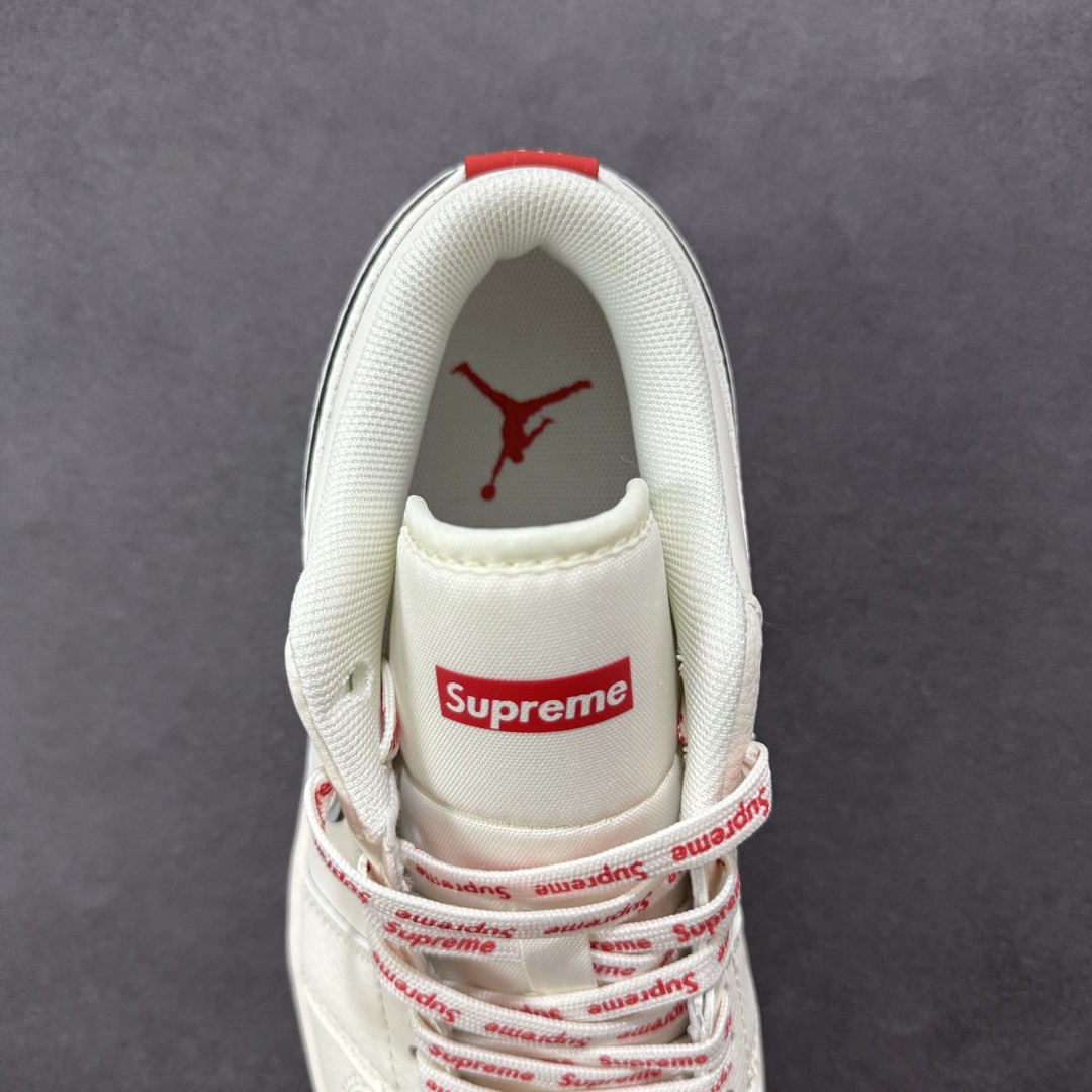 【定制版】Air Jordan 1 Low AJ1 乔1 Supreme联名 米白水晶底 高端定制低帮复古篮球鞋 XX3168-186