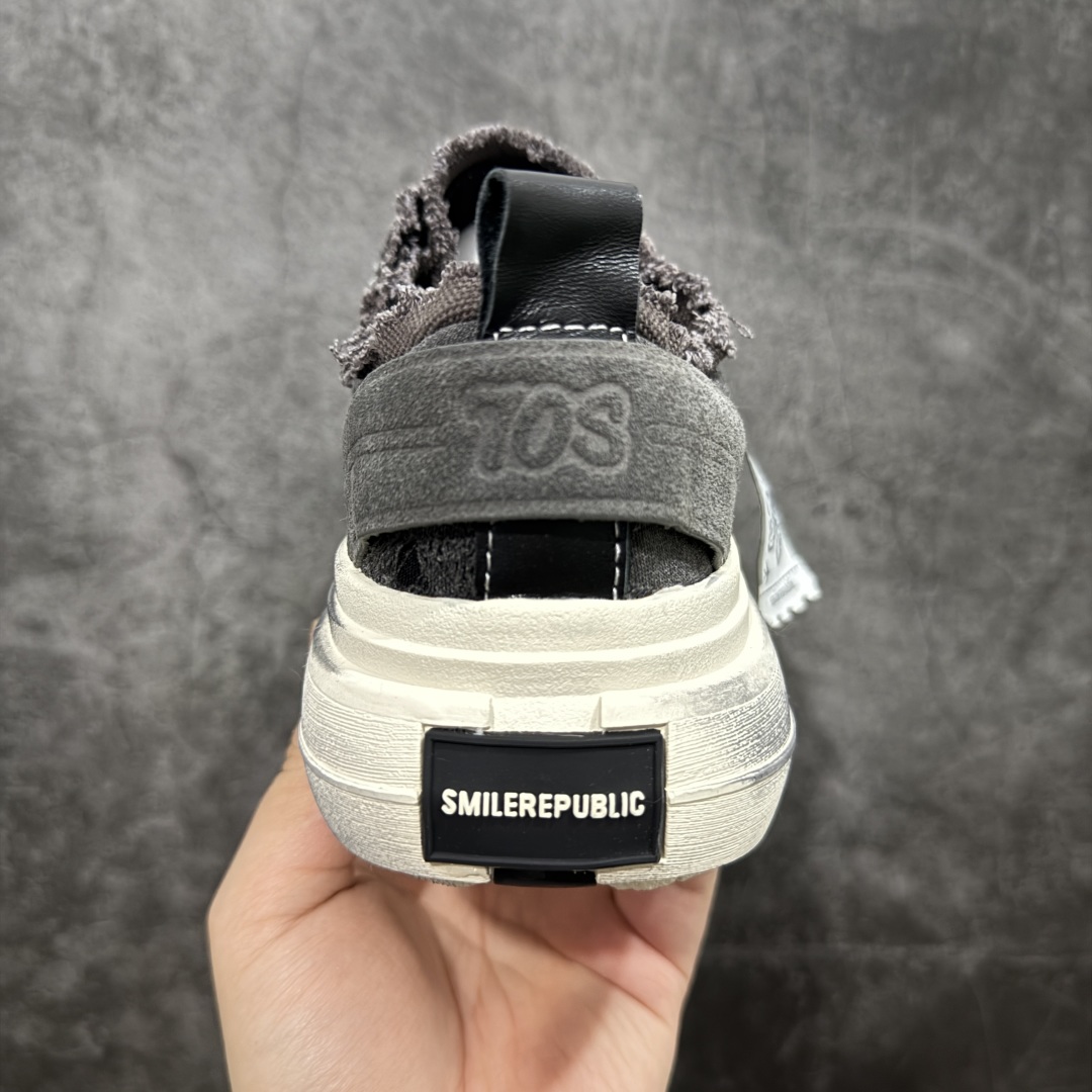 图片[4]-【广东纯原版本】SMILEREPUBLIC INCEPTION GRAY FRINGE 檀健次70s灰色流苏增高低帮帆布休闲鞋  #采用了高质量环保型帆布材料，经过多重精湛的工艺制作而成。以70年代盛兴的帆布鞋为设计灵感，将品牌logo镶嵌于鞋底，百搭时尚，尽显潮酷姿态！  尺码：35 36 37 38 39 40 41 42 43 44-选品中心