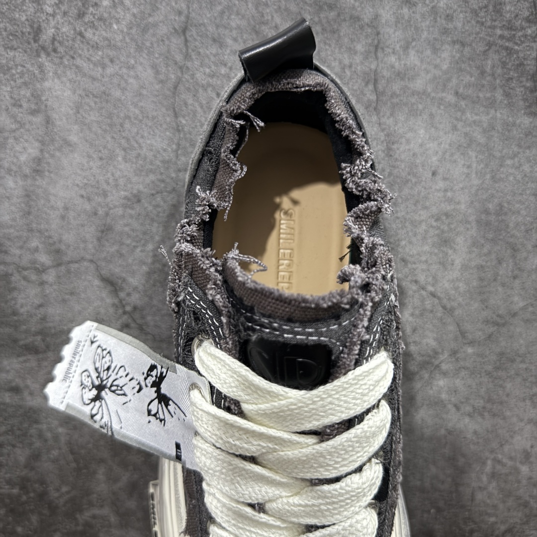 图片[8]-【广东纯原版本】SMILEREPUBLIC INCEPTION GRAY FRINGE 檀健次70s灰色流苏增高低帮帆布休闲鞋  #采用了高质量环保型帆布材料，经过多重精湛的工艺制作而成。以70年代盛兴的帆布鞋为设计灵感，将品牌logo镶嵌于鞋底，百搭时尚，尽显潮酷姿态！  尺码：35 36 37 38 39 40 41 42 43 44-选品中心