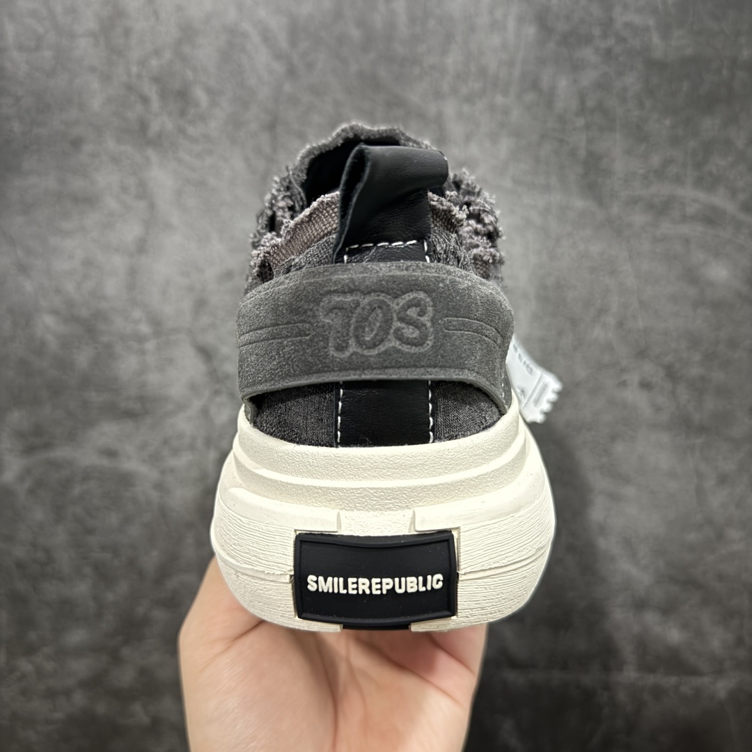 【广东纯原版本】SMILEREPUBLIC INCEPTION GRAY FRINGE 檀健次70s灰色流苏增高低帮帆布休闲鞋