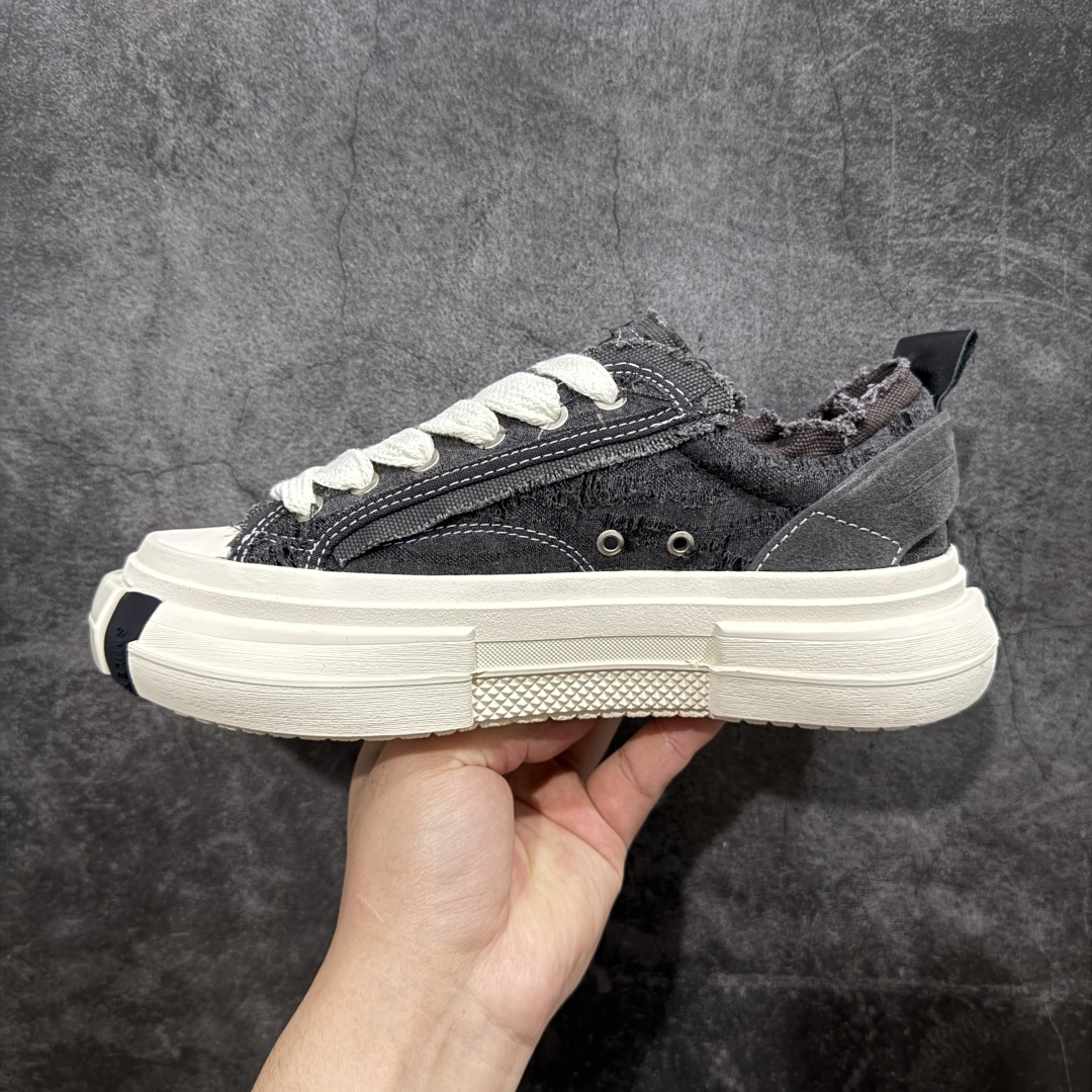 【广东纯原版本】SMILEREPUBLIC INCEPTION GRAY FRINGE 檀健次70s灰色流苏增高低帮帆布休闲鞋