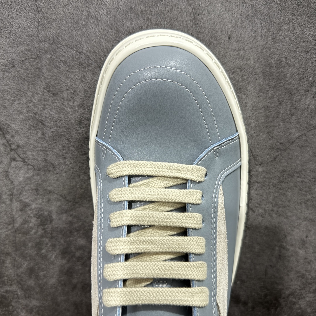 【G版纯原】Rick Owens Edfu 瑞克·欧文斯低帮皮面时尚运动板鞋 雾霾蓝