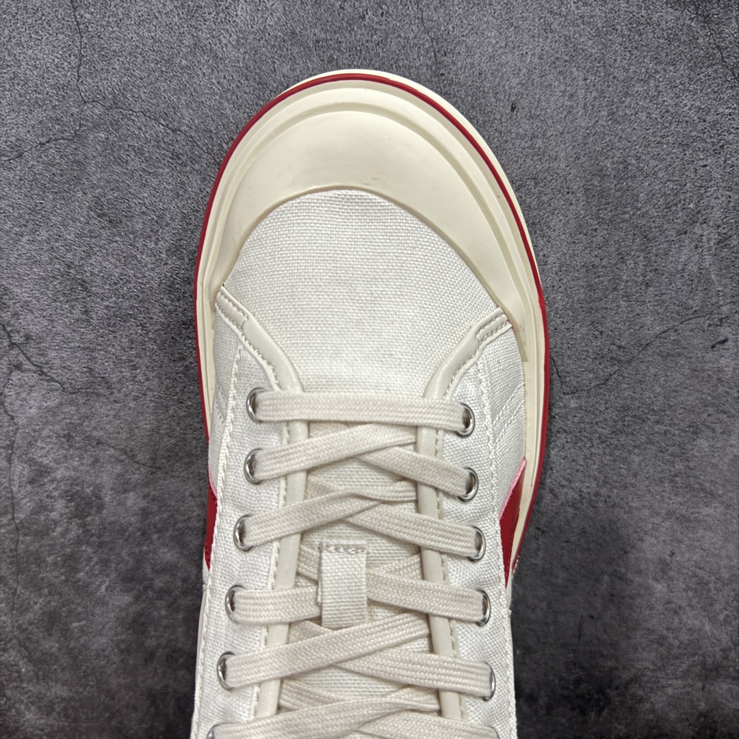 图片[5]-【YH版】意大利奢侈品牌-宝缇嘉/葆蝶家-Bottega Veneta Eliot Canvas Mid Sneakers 艾略特系列中帮复古舒适休闲运动板鞋“帆布红黄” 采用进口全工艺帆布鞋面鞋面材质 加入纤维革锁边处理 内嵌软质PU革贴合加厚恢复性EVA缓震脚垫 外置防变形耐磨TPU橡胶大底 尺码：35-45-选品中心