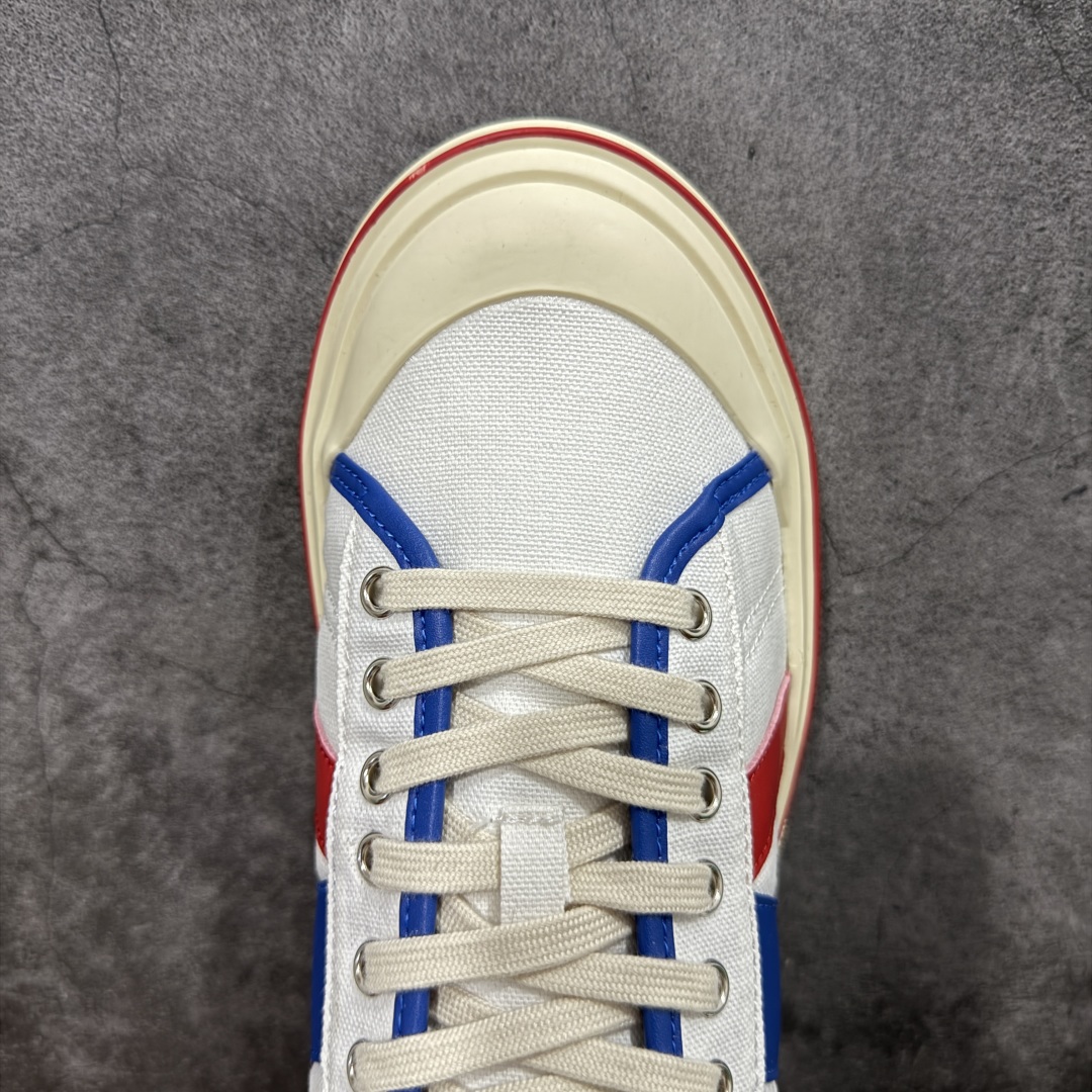 【YH版】意大利奢侈品牌-宝缇嘉/葆蝶家-Bottega Veneta Eliot Canvas Mid Sneakers 艾略特系列中帮复古舒适休闲运动板鞋“帆布红黄”