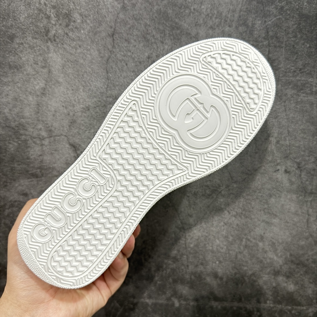 图片[9]-【HS顶级礼盒版】Gucci 2025全新升级版 GG情侣款厚底饼干鞋 小白鞋运动平板鞋 原版原色，配航空礼盒包装 明星 网红 小红书等必定种草打call❤ 原版定制牛皮面料(经典老花布，穿孔，压纹工艺)，原版底有大Gucci Logo，后跟还有个GG Logo， 原版定制，超柔软牛皮内里，牛皮垫脚👍 5cm*厚底，经典gucci织带 尺码：35-45-选品中心