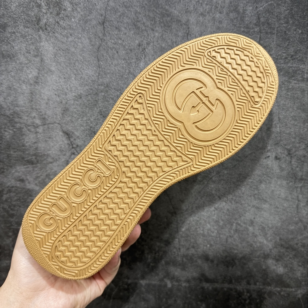 图片[9]-【HS顶级礼盒版】Gucci 2025全新升级版 GG情侣款厚底饼干鞋 小白鞋运动平板鞋 原版原色，配航空礼盒包装 明星 网红 小红书等必定种草打call❤ 原版定制牛皮面料(经典老花布，穿孔，压纹工艺)，原版底有大Gucci Logo，后跟还有个GG Logo， 原版定制，超柔软牛皮内里，牛皮垫脚👍 5cm*厚底，经典gucci织带 尺码：35-45-选品中心