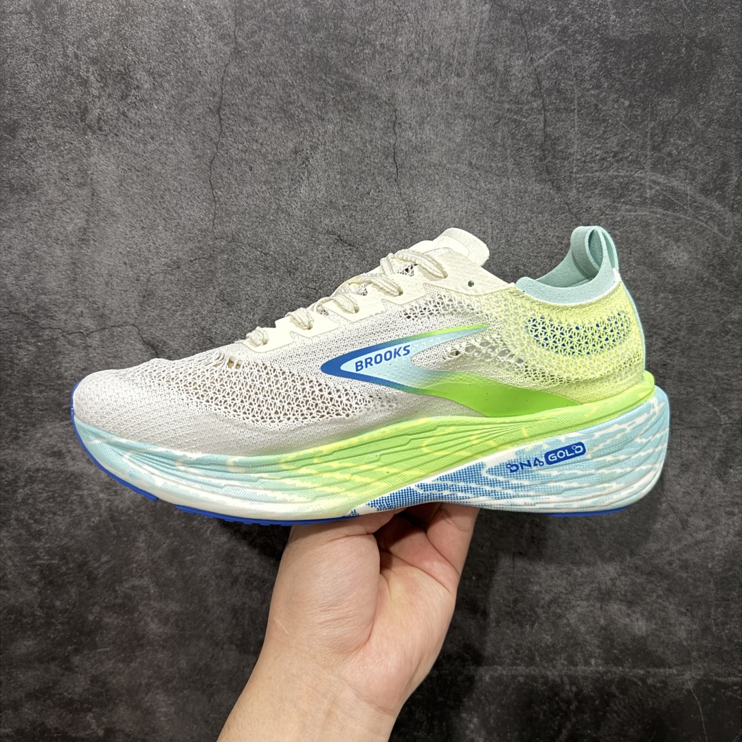 【纯原版】Brooks布鲁克斯 Hyperion Elite 4 白绿 龙卷风系列越野竞速跑步鞋