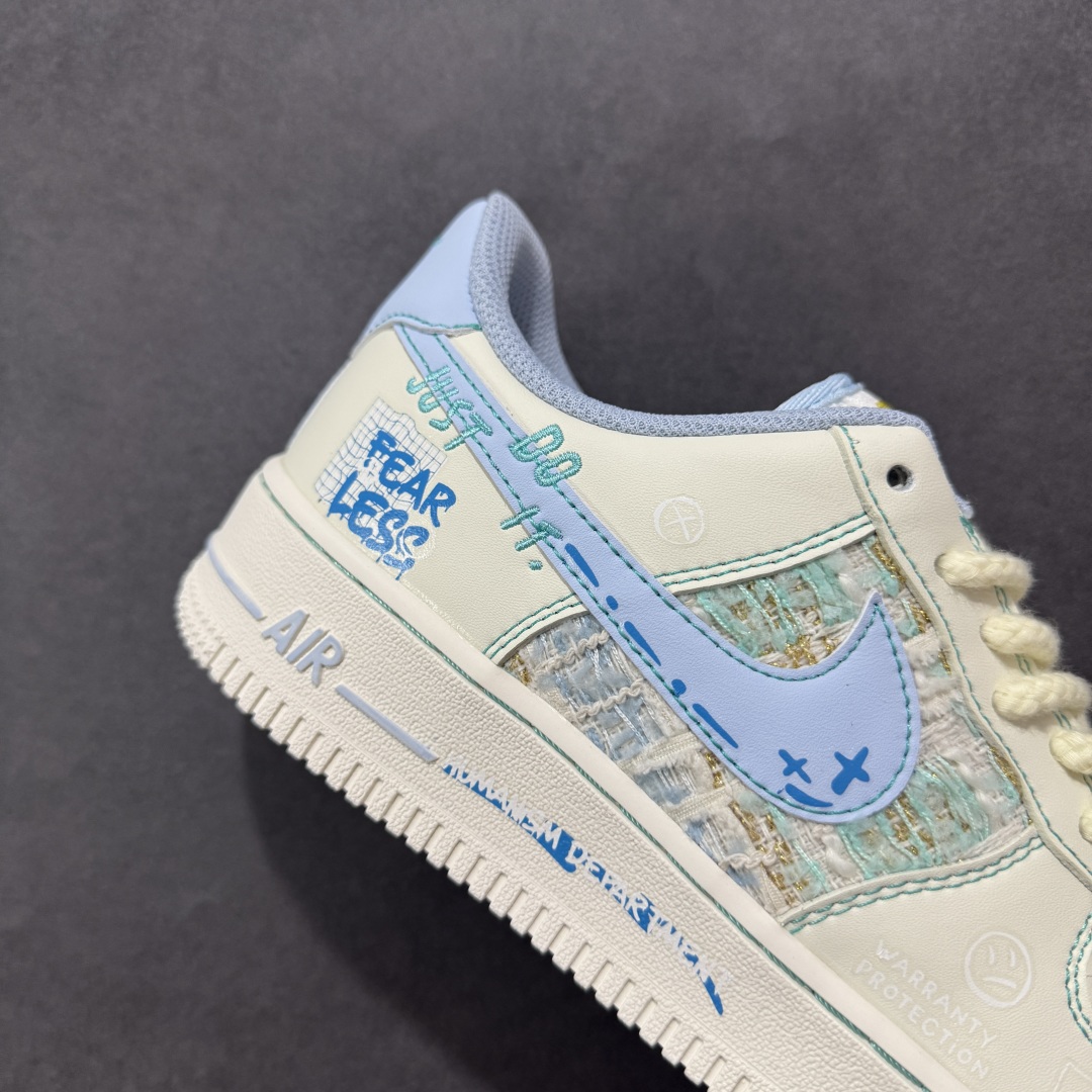 【定制版】Nike Air Force 1'07 Low ”Love Words” 小香风系列 蓝言情话 空军一号低帮休闲板鞋 FJ7740-510