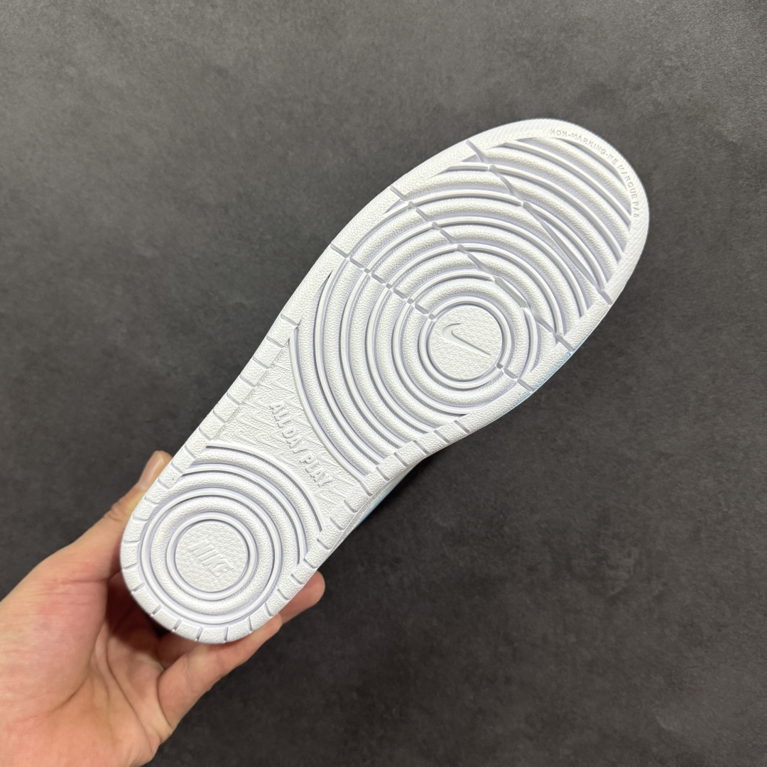 【定制球鞋]Nike Court Borough “蓝影逸姿”解构手绘 潮流简约低帮板鞋 BQ5448-215