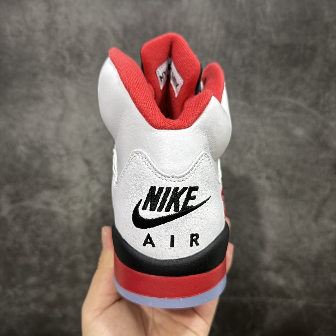  
【莞产】Air Jordan 5 Fire Red“Black Tongue” AJ5 高帮 复古篮