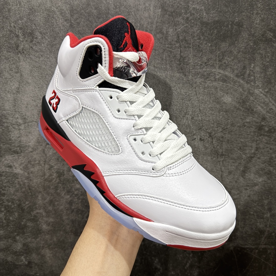  
【莞产】Air Jordan 5 Fire Red“Black Tongue” AJ5 高帮 复古篮