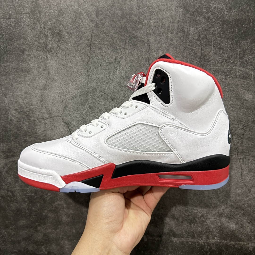  
【莞产】Air Jordan 5 Fire Red“Black Tongue” AJ5 高帮 复古篮