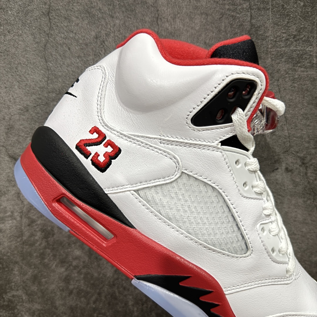  
【莞产】Air Jordan 5 Fire Red“Black Tongue” AJ5 高帮 复古篮