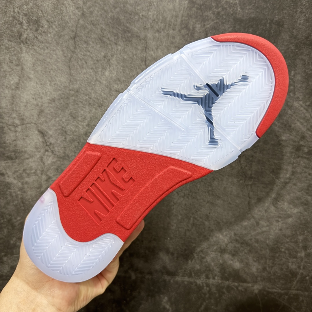  
【莞产】Air Jordan 5 Fire Red“Black Tongue” AJ5 高帮 复古篮