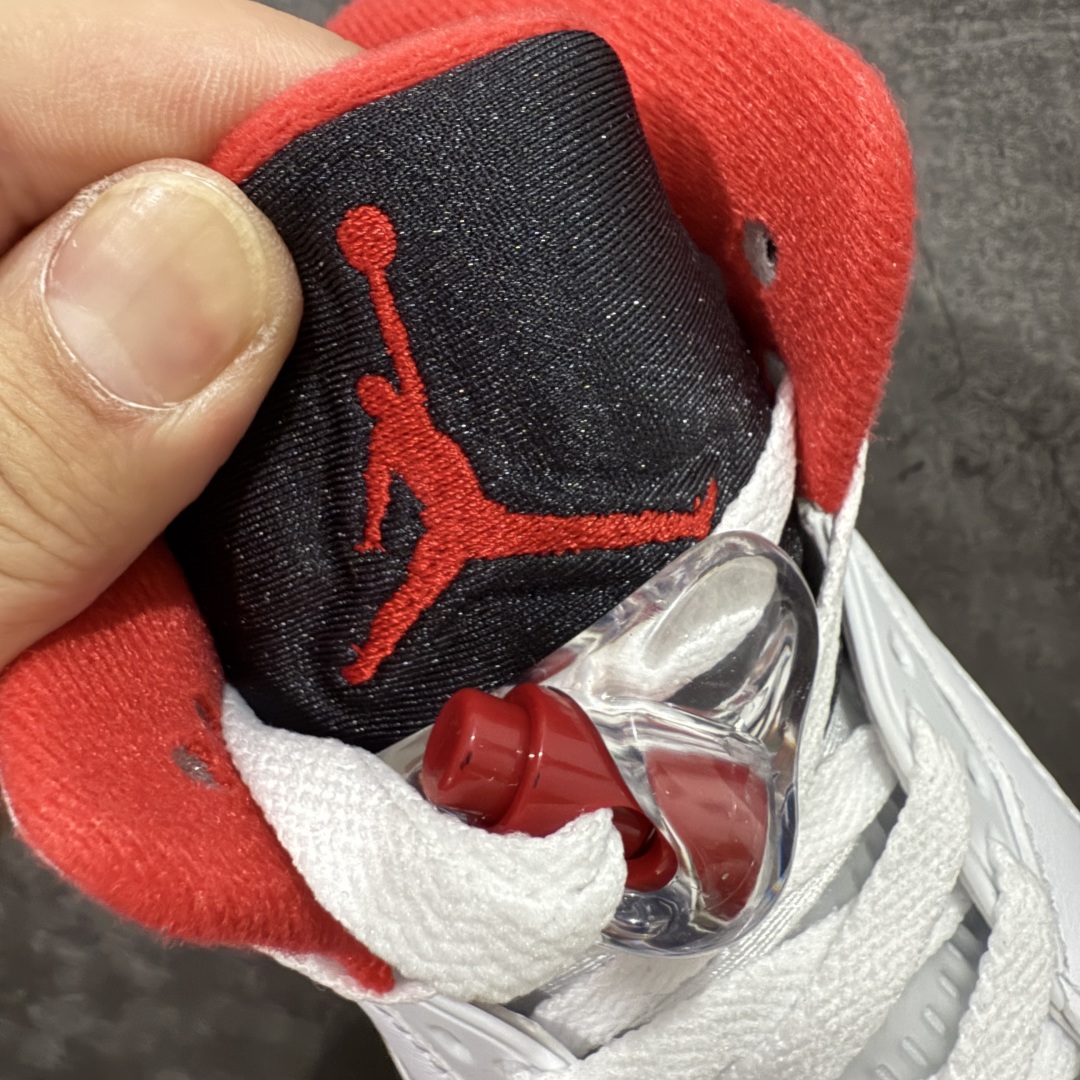  
【莞产】Air Jordan 5 Fire Red“Black Tongue” AJ5 高帮 复古篮