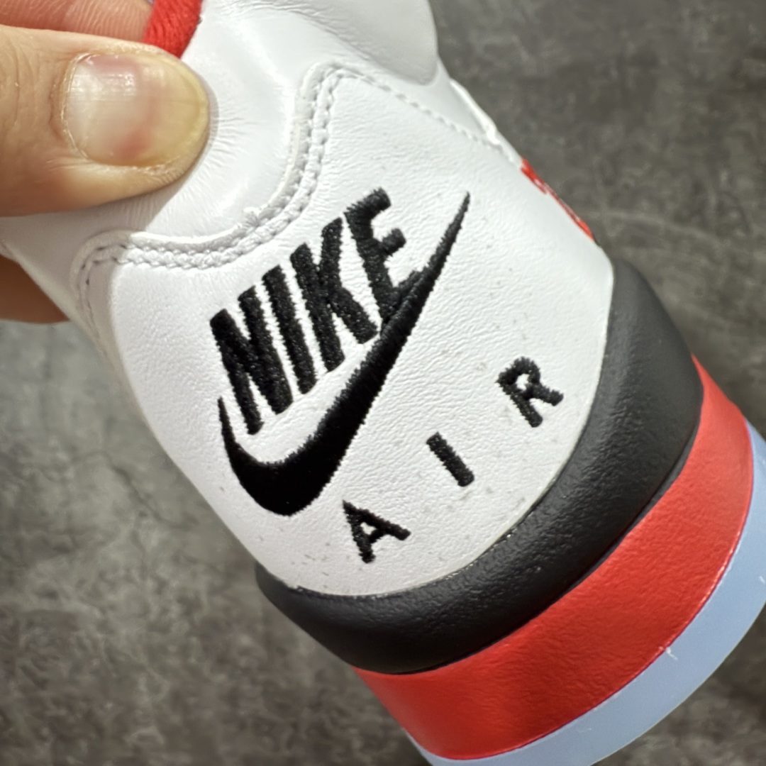  
【莞产】Air Jordan 5 Fire Red“Black Tongue” AJ5 高帮 复古篮