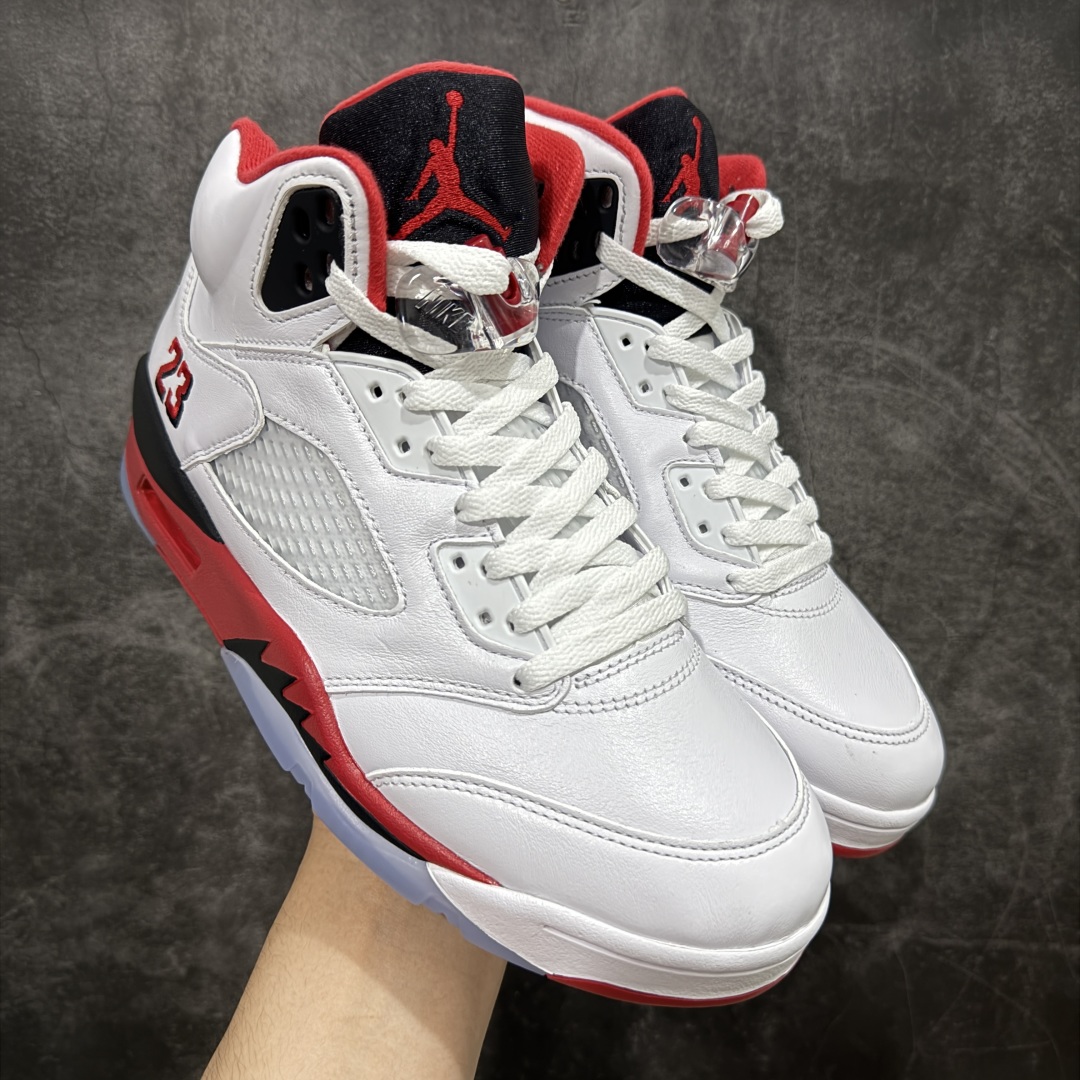  
【莞产】Air Jordan 5 Fire Red“Black Tongue” AJ5 高帮 复古篮