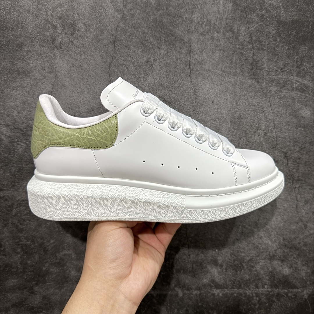 Alexander McQueen/亚历山大麦昆 松糕鞋厚底增高小白鞋 金尾