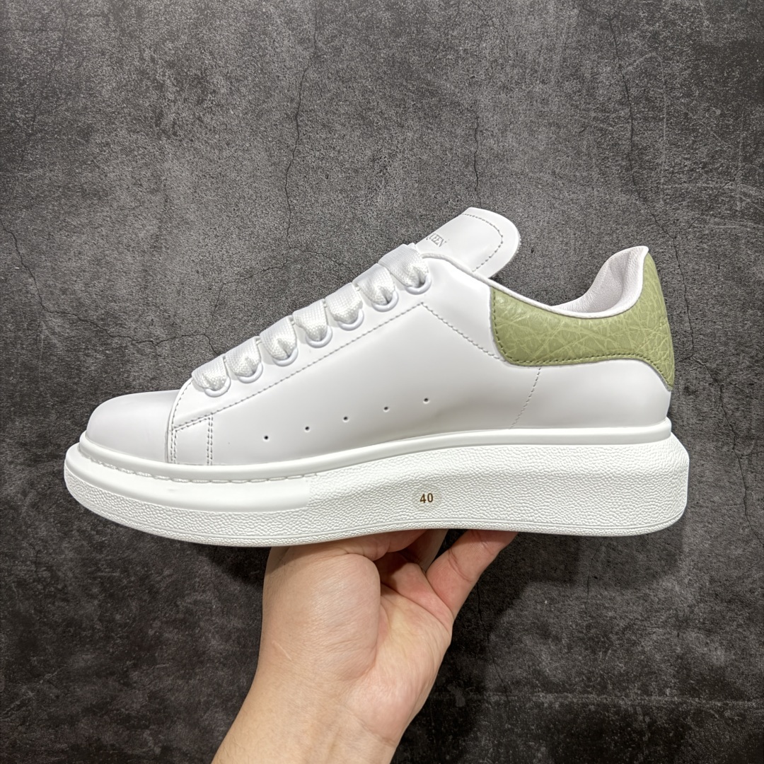 Alexander McQueen/亚历山大麦昆 松糕鞋厚底增高小白鞋 金尾