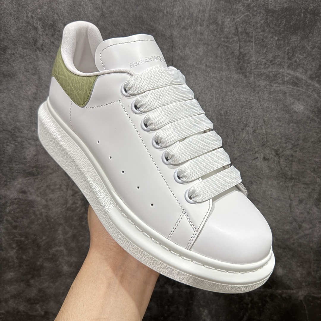 Alexander McQueen/亚历山大麦昆 松糕鞋厚底增高小白鞋 金尾