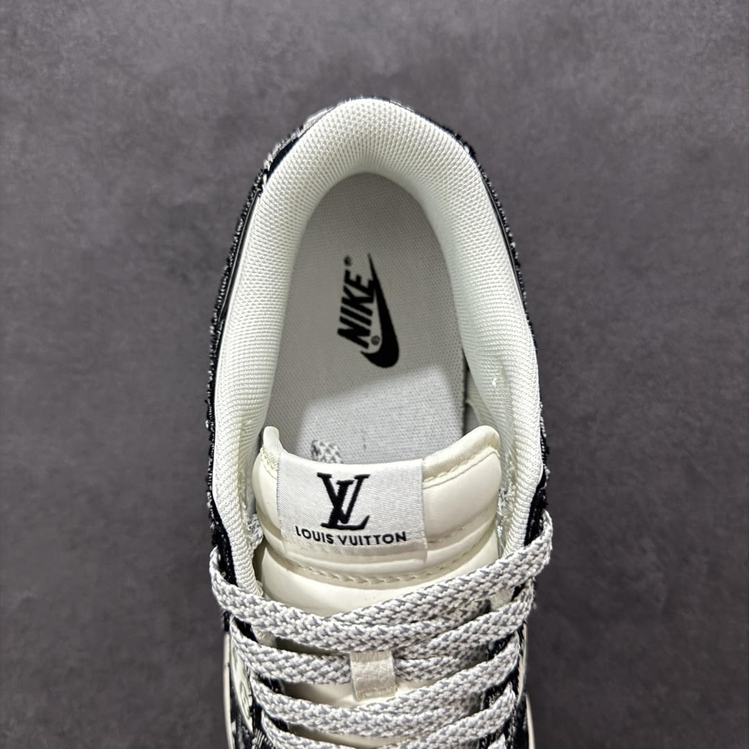 【定制版】Nike SB Dunk Low LV联名 黑牛仔黑勾 周年高端定制 低帮休闲板鞋 YX5066-351