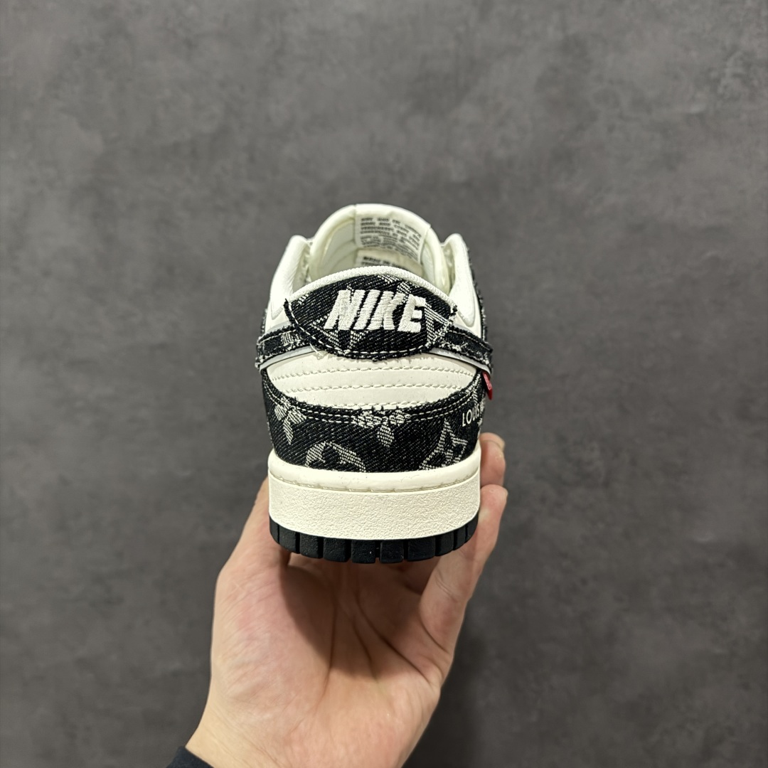 【定制版】Nike SB Dunk Low LV联名 黑牛仔黑勾 周年高端定制 低帮休闲板鞋 YX5066-351