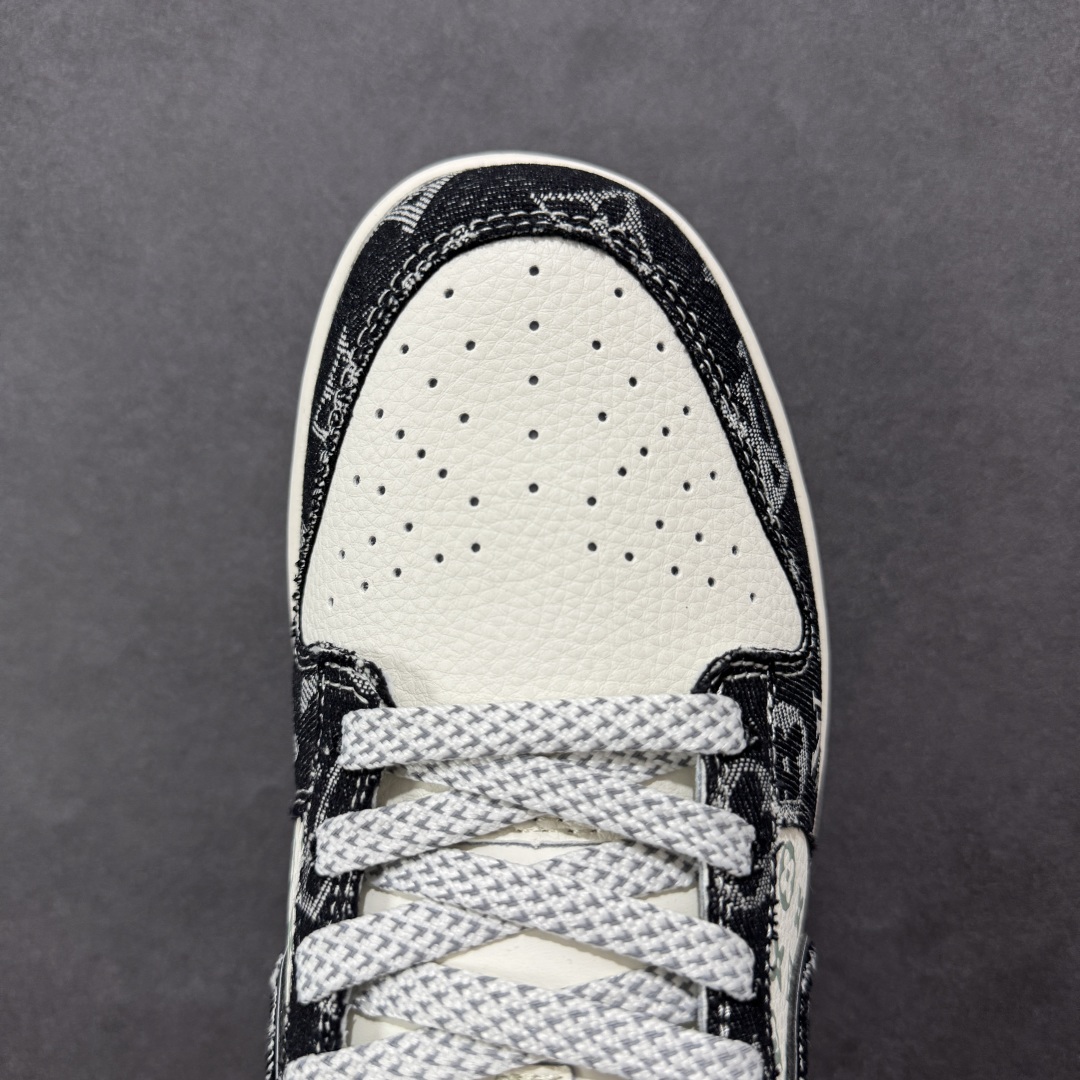 【定制版】Nike SB Dunk Low LV联名 黑牛仔黑勾 周年高端定制 低帮休闲板鞋 YX5066-351