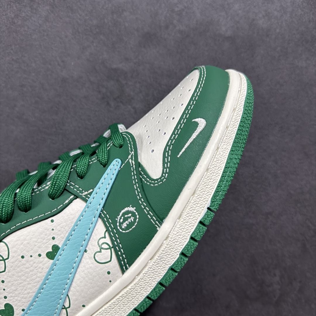 【定制版】Travis Scott x Fragment Design x Air Jordan 1 Low OG SP AJ1 艾米联名 米绿爱心 低帮文化休闲板鞋 LD2025-030