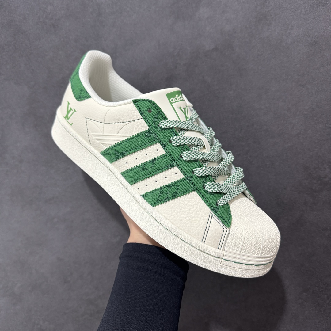 【定制版】AD Originals Superstar x Louis Vuitton 白绿 XS0017