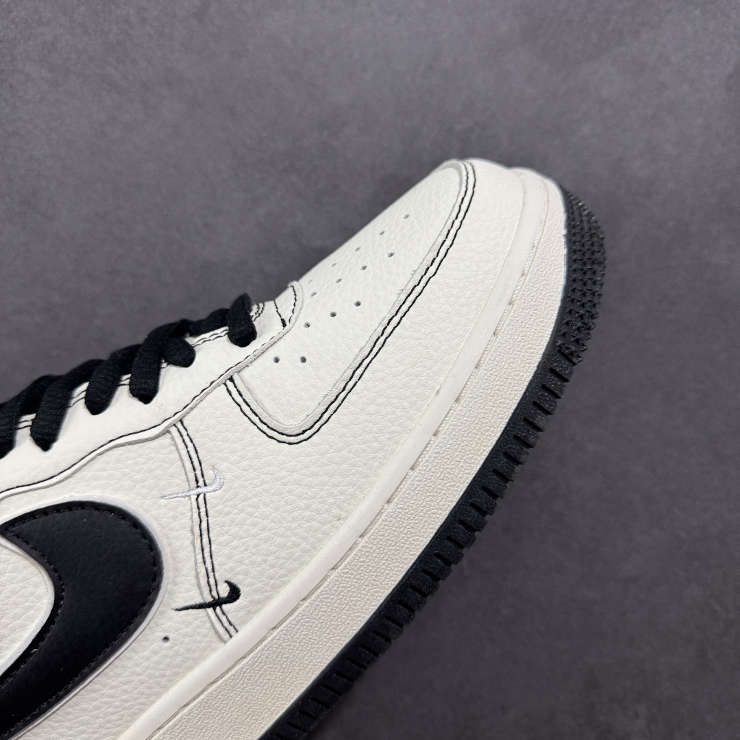 图片[5]-【定制版】Balenciaga x Nike Air Force 1\’07 Low 联名三勾 米黑 空军一号低帮休闲版鞋 FR0538-090  定制皮料 原楦头原纸板 纯正空军版型 内置全掌气垫  尺码：36 36.5 37.5 38 38.8 39 40 40.5 41 42 42.5 43 44 44.5 45-选品中心