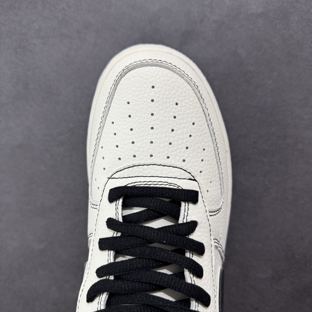 图片[8]-【定制版】Balenciaga x Nike Air Force 1\’07 Low 联名三勾 米黑 空军一号低帮休闲版鞋 FR0538-090  定制皮料 原楦头原纸板 纯正空军版型 内置全掌气垫  尺码：36 36.5 37.5 38 38.8 39 40 40.5 41 42 42.5 43 44 44.5 45-选品中心