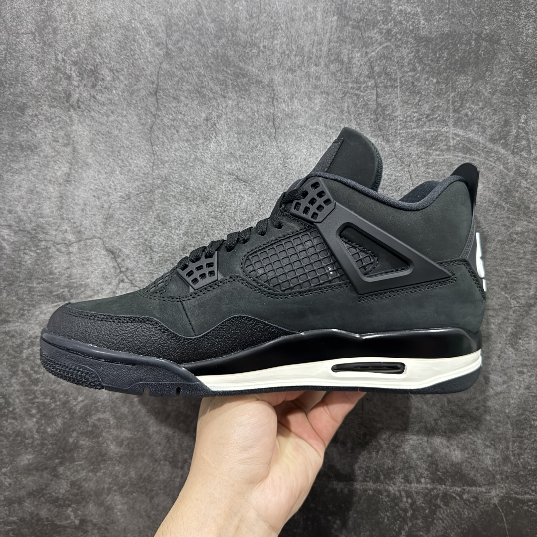 图片[2]-【原厂版】 Nigel Sylvester x Air Jordan AJ4 Retro 联名黑魂 黑砖 货号：HF4340-001 全新升级改良 原鞋原楦原纸板同源开发 完美呈现乔4的版型 内侧正确双色网格 还原细节 原厂皮料 正确气垫颜色 正确网格工艺 正确拉帮工艺 全鞋原装材料制作 原档案原模具打造 支持全方位与正品对比 尺码：40 40.5 41 42 42.5 43 44 44.5 45 46 47.5-选品中心