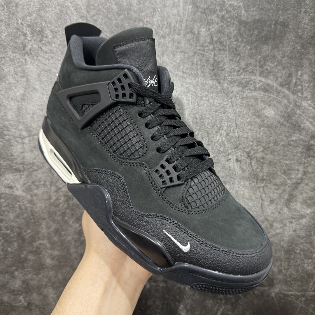 图片[3]-【原厂版】 Nigel Sylvester x Air Jordan AJ4 Retro 联名黑魂 黑砖 货号：HF4340-001 全新升级改良 原鞋原楦原纸板同源开发 完美呈现乔4的版型 内侧正确双色网格 还原细节 原厂皮料 正确气垫颜色 正确网格工艺 正确拉帮工艺 全鞋原装材料制作 原档案原模具打造 支持全方位与正品对比 尺码：40 40.5 41 42 42.5 43 44 44.5 45 46 47.5-选品中心