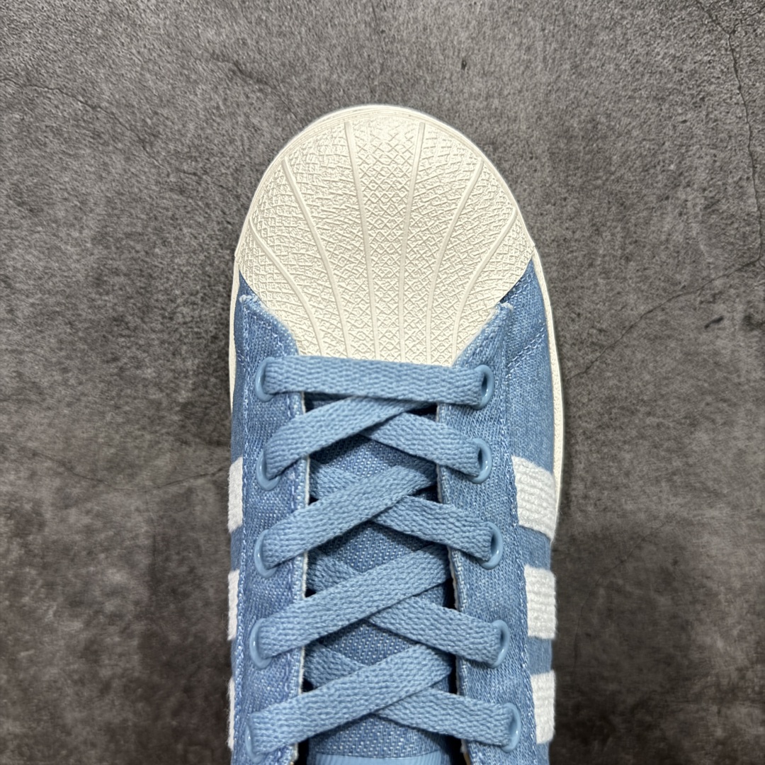 图片[5]-【公司级】阿迪达斯Adidas三叶草 Originals Superstar 82 贝壳头系列 牛仔蓝 低帮经典百搭休闲运动板鞋 #原楦原纸版开发版型#采用翻毛皮组合呼吸网织布鞋面材质#2020改良全包围鞋垫#正确2020版鞋底模具及扇贝头盖片#外置正确锯齿防滑耐磨加厚鞋底 货号：JH5589 尺码：35-45半-选品中心