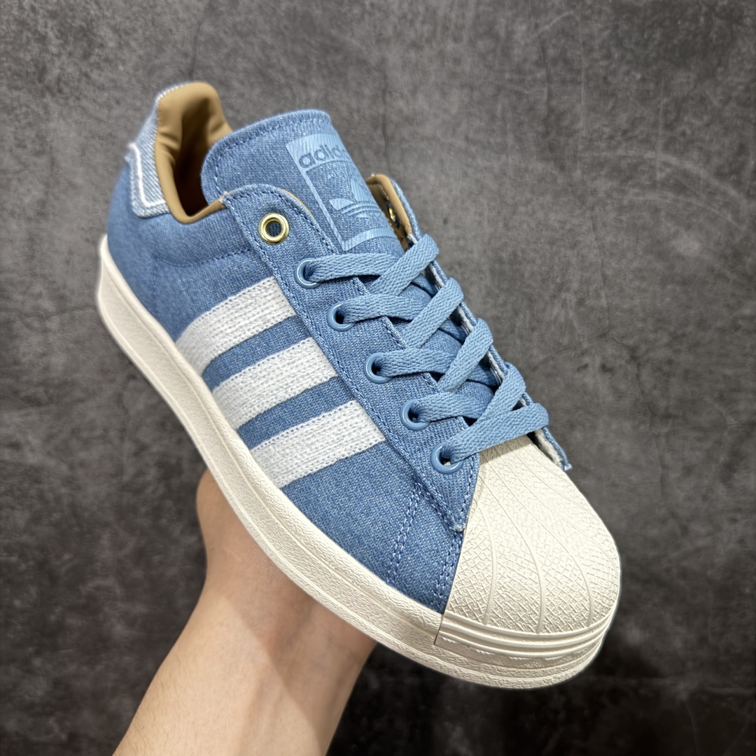图片[3]-【公司级】阿迪达斯Adidas三叶草 Originals Superstar 82 贝壳头系列 牛仔蓝 低帮经典百搭休闲运动板鞋 #原楦原纸版开发版型#采用翻毛皮组合呼吸网织布鞋面材质#2020改良全包围鞋垫#正确2020版鞋底模具及扇贝头盖片#外置正确锯齿防滑耐磨加厚鞋底 货号：JH5589 尺码：35-45半-选品中心