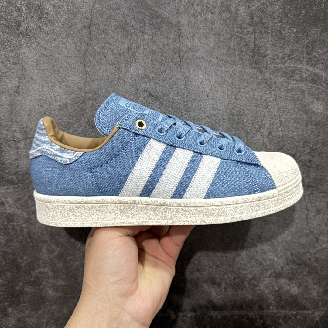 【公司级】阿迪达斯Adidas三叶草 Originals Superstar 82 贝壳头系列 牛仔蓝 低帮经典百搭休闲运动板鞋 #原楦原纸版开发版型#采用翻毛皮组合呼吸网织布鞋面材质#2020改良全包围鞋垫#正确2020版鞋底模具及扇贝头盖片#外置正确锯齿防滑耐磨加厚鞋底 货号:JH5589 尺码:35-45半-选品中心