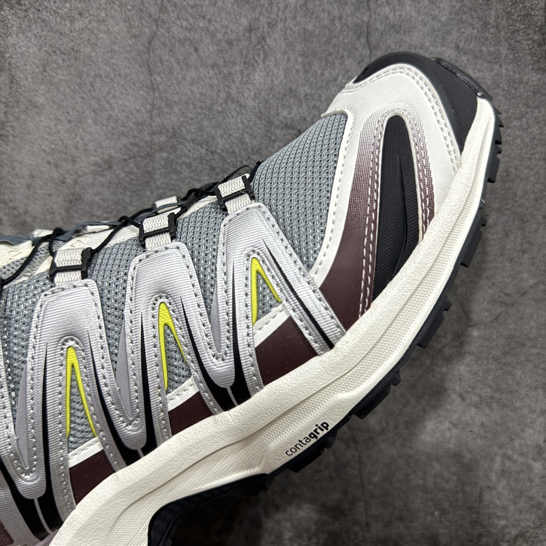 图片[6]-【666版本】SALOMON 萨洛蒙 XA PRO 3D 户外运动 网布减震防滑透气 低帮跑步鞋 男女同款 沙场灰 412322 全新品质 巅峰之作 所有配色均购物原版拆解1：1开发 原材料打造 非市场公版便宜货 私模大底 清洁度比市场所有版本都高 全套原纸板楦头开发 原厂网布配套 确保原汁原味 完美呈现版型 原档数据独家私模五层组合大底 男女鞋同步官方开发至46 原装Ortholite轻量化鞋垫 中底布带钢印编号 原厂TPU锁扣 进口港宝加持 后跟自然饱满 还原公司包裹性 鞋面采用SENSIFT贴合技术 全方位贴合包裹脚型 鞋跟部鞋底牵引设计 提供强大的抓地性能 更适应野外崎岖不平的道路 其3D ADVANCED CHASSIS底盘 材料轻量大化 钉齿设计更具稳定性 防护性 鞋底易磨损区运用CONTAGRIP高耐磨材料 应对城市硬质路面长距离跑考验 尺码：36 36.5 37.5 38 38.5 39 40 40.5 41 42 42.5 43 44 45 46-选品中心