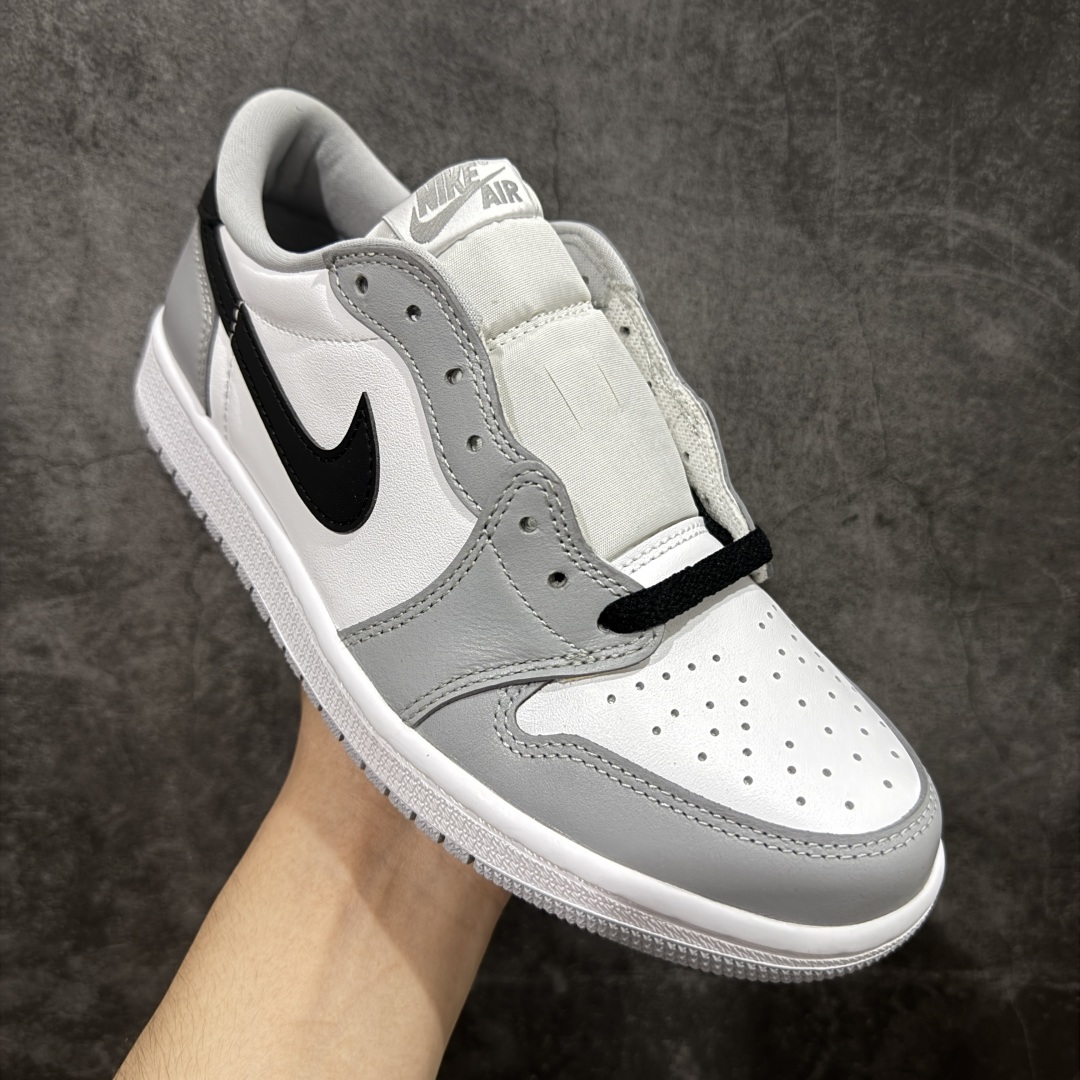 图片[3]-【KZ纯原】Air Jordan 1 Low OG AJ1 乔丹1代 aj1 乔1 低邦 男女同款 乔丹篮球鞋系列 白灰 原厂原材料软头层皮料 国内一线头部知名大厂出品 高端外贸零售专供品质 版型细节完美 原鞋原楦头纸板开发 原厂防尘纸 极致一眼正品既视感 货号：CZ0790-110 尺码：36-47.5-选品中心