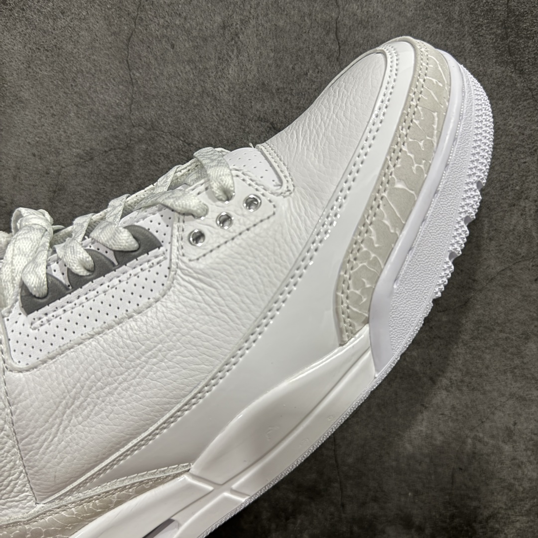 图片[6]-【PK纯原】Air Jordan 3 Retro \”Pure Money\” AJ3 乔丹3代复刻白猫 货号：CT8532-111  国内一线大厂pk出品 匠心打造 原厂皮料原厂数据 全新纸板 模具打造 外贸 平台高端零售专供品质 品质毋庸置疑 一眼正品既视感 细节均已解码 尺码：36 36.5 37.5 38 38.5 39 40 40.5 41 42 42.5 43 44 44.5-选品中心