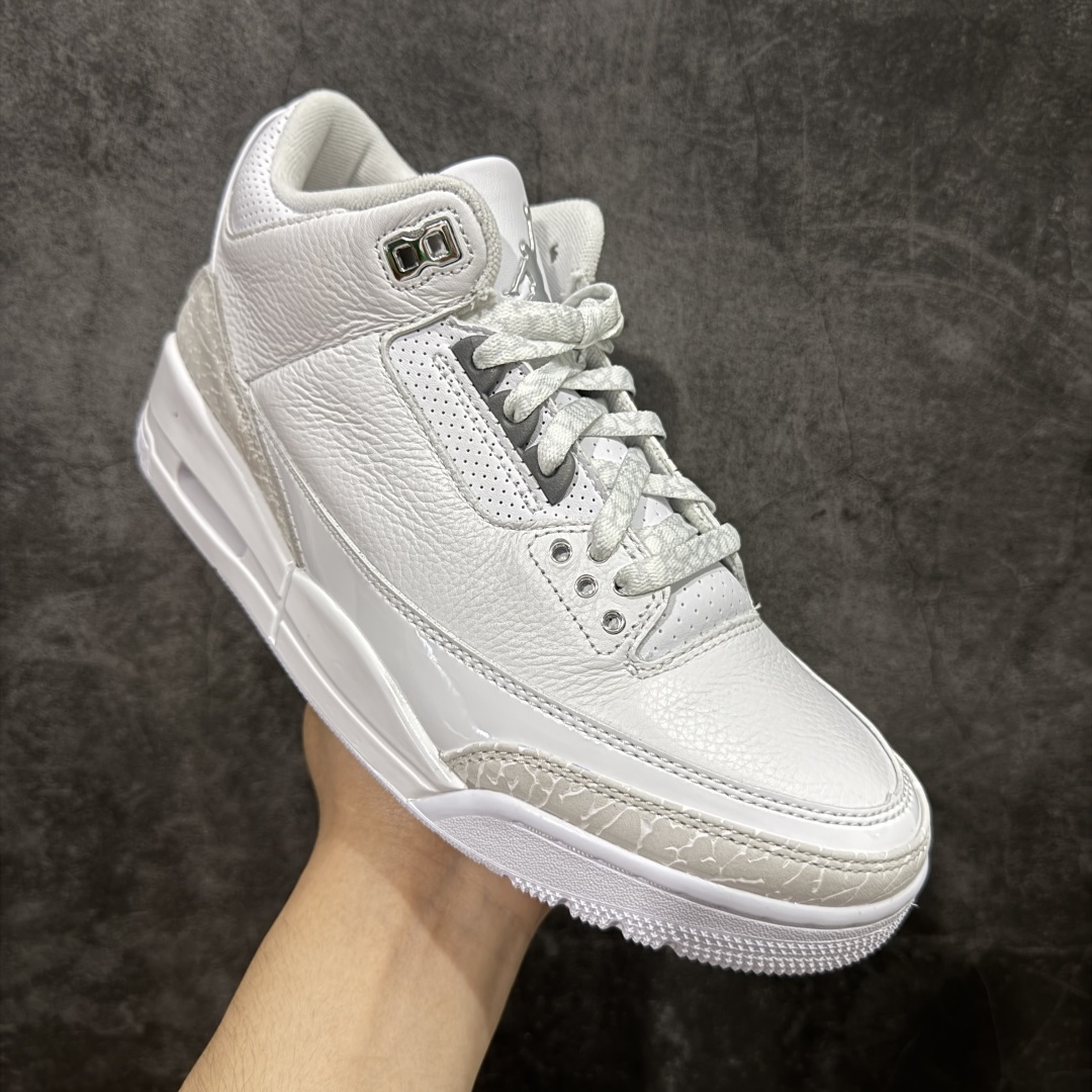 图片[3]-【PK纯原】Air Jordan 3 Retro \”Pure Money\” AJ3 乔丹3代复刻白猫 货号：CT8532-111  国内一线大厂pk出品 匠心打造 原厂皮料原厂数据 全新纸板 模具打造 外贸 平台高端零售专供品质 品质毋庸置疑 一眼正品既视感 细节均已解码 尺码：36 36.5 37.5 38 38.5 39 40 40.5 41 42 42.5 43 44 44.5-选品中心