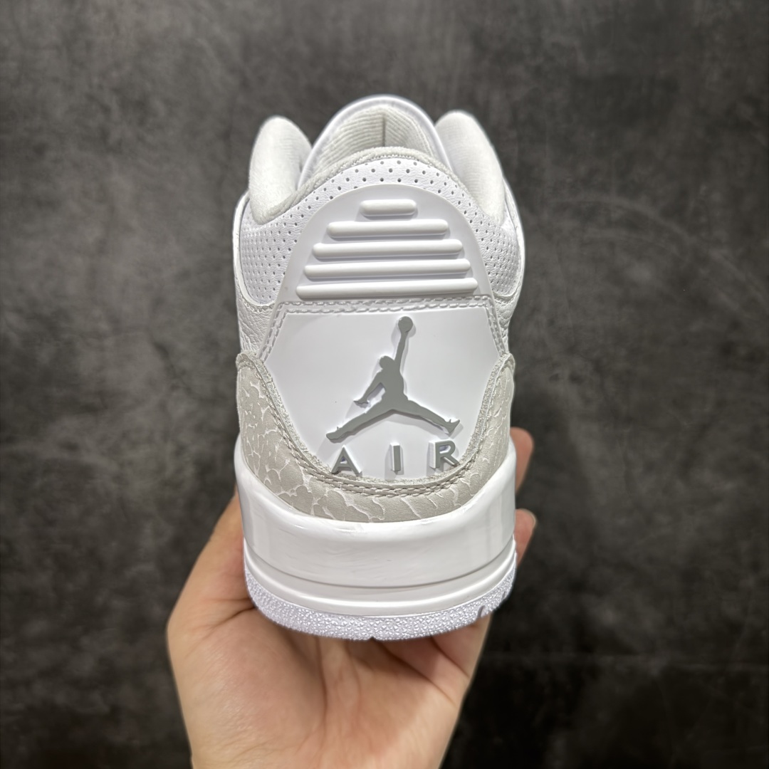 图片[4]-【PK纯原】Air Jordan 3 Retro \”Pure Money\” AJ3 乔丹3代复刻白猫 货号：CT8532-111  国内一线大厂pk出品 匠心打造 原厂皮料原厂数据 全新纸板 模具打造 外贸 平台高端零售专供品质 品质毋庸置疑 一眼正品既视感 细节均已解码 尺码：36 36.5 37.5 38 38.5 39 40 40.5 41 42 42.5 43 44 44.5-选品中心