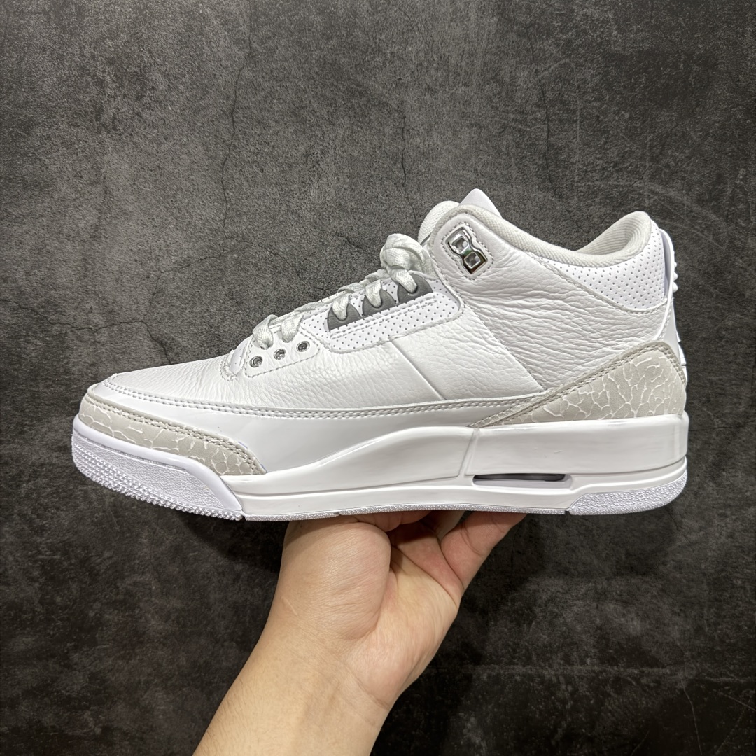 图片[2]-【PK纯原】Air Jordan 3 Retro \”Pure Money\” AJ3 乔丹3代复刻白猫 货号：CT8532-111  国内一线大厂pk出品 匠心打造 原厂皮料原厂数据 全新纸板 模具打造 外贸 平台高端零售专供品质 品质毋庸置疑 一眼正品既视感 细节均已解码 尺码：36 36.5 37.5 38 38.5 39 40 40.5 41 42 42.5 43 44 44.5-选品中心