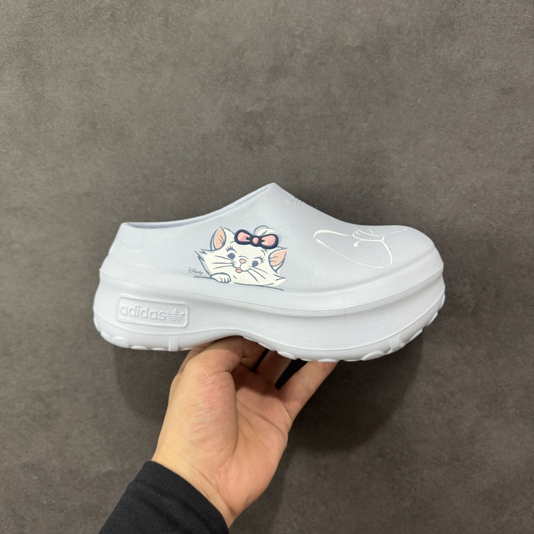 【公司级版本】AD Adifom Stan Smith Platform Mule史密斯原型改良系列穆勒风松糕厚底休闲包头露跟凉鞋式拖鞋 迪士尼 猫儿历险记 厨师鞋丑萌爆红!厚底大头造型超可爱! #男女鞋升级原楦原数据工程力学开发版型 #超轻耐磨一体式MD泡沫鞋身 #内嵌厚实内嵌欧索莱环保鞋垫 #半包覆鞋面组合弹力厚底 尺码:36 37 38 39 40-选品中心