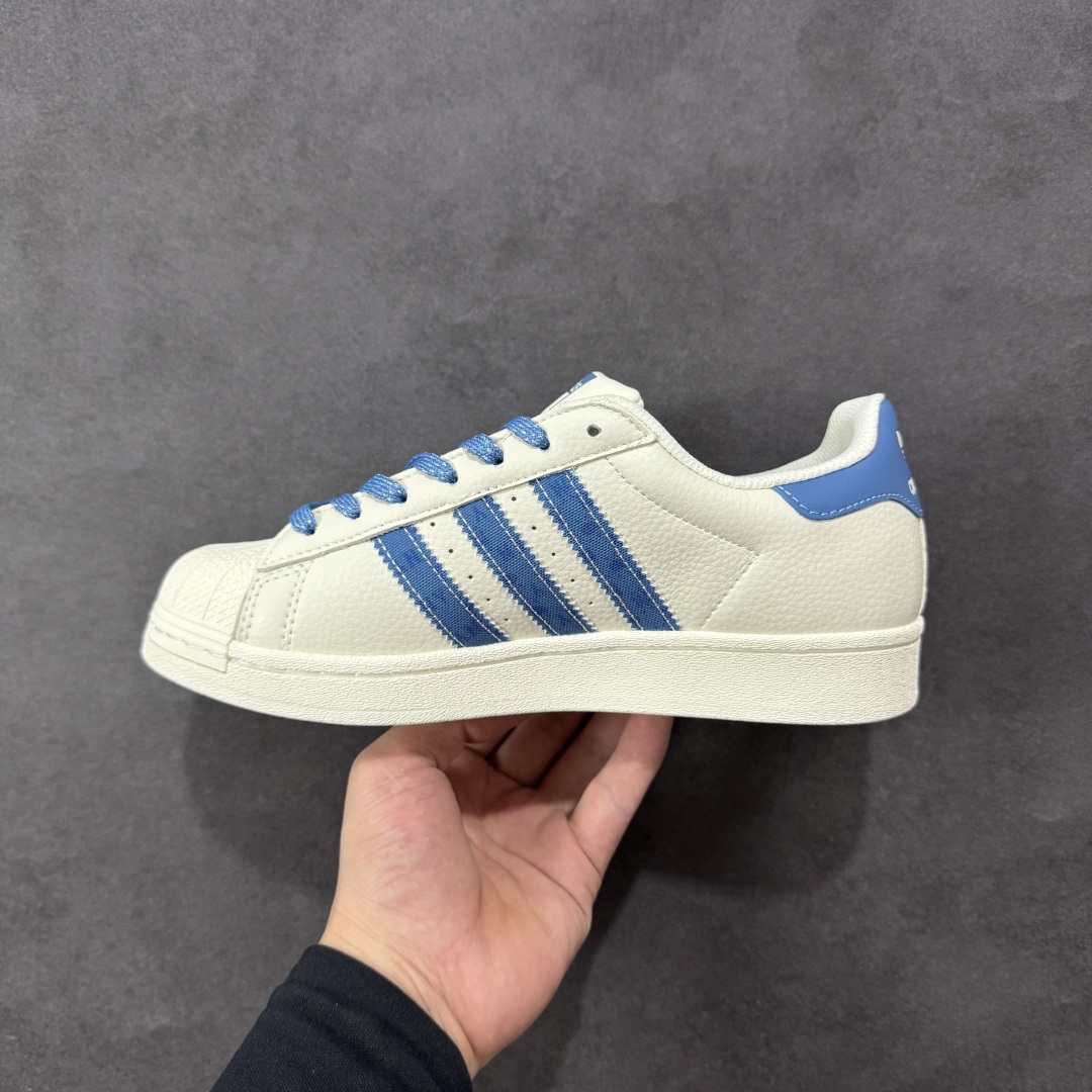 图片[2]-【定制版】AD Originals Superstar x MLB 白蓝 采用全新头层拼接皮革材质 后跟采用特色3D立体印字 渠道正品订单 诠释市场最高工艺水平 全鞋进口头层皮料打造 区别市面普通真标版本，进出专柜无压力 货号：XS0012 尺码：36-45-选品中心