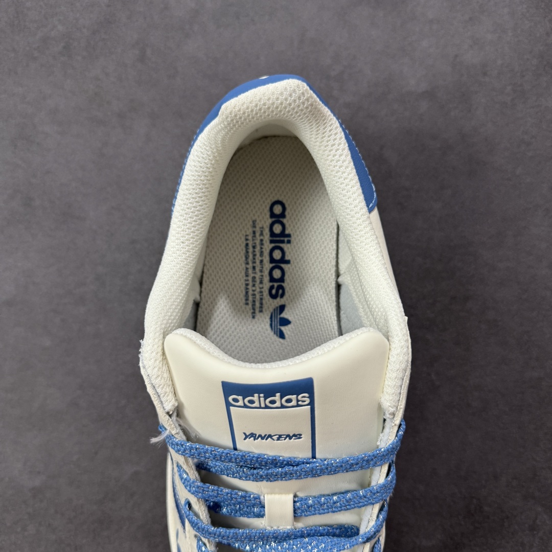 图片[7]-【定制版】AD Originals Superstar x MLB 白蓝 采用全新头层拼接皮革材质 后跟采用特色3D立体印字 渠道正品订单 诠释市场最高工艺水平 全鞋进口头层皮料打造 区别市面普通真标版本，进出专柜无压力 货号：XS0012 尺码：36-45-选品中心